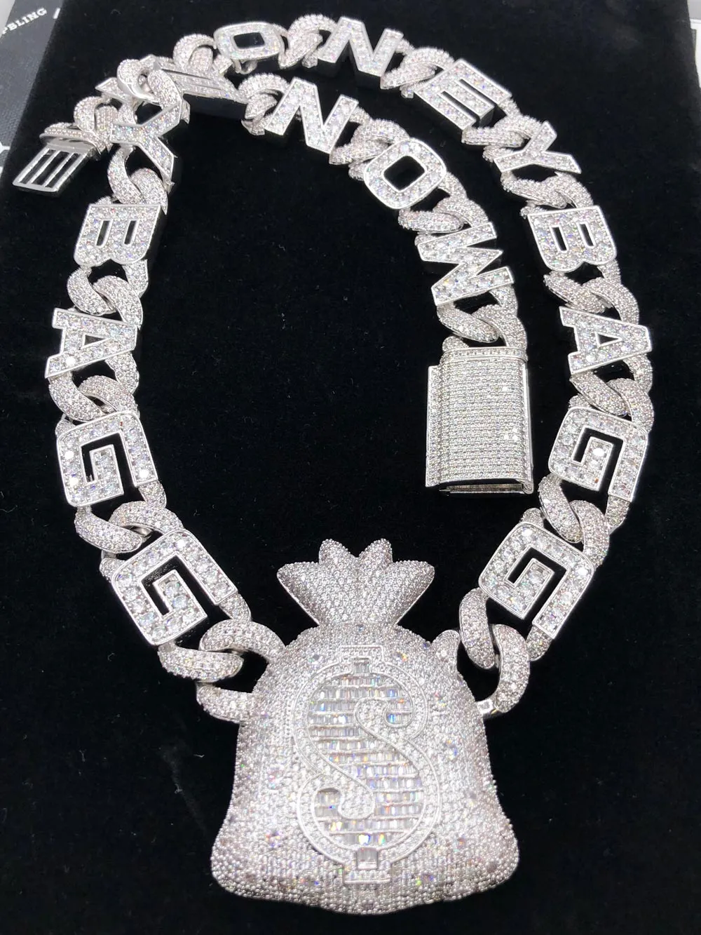 Moneybagg Yo Custom Limited Edition Name Money Bag Chain