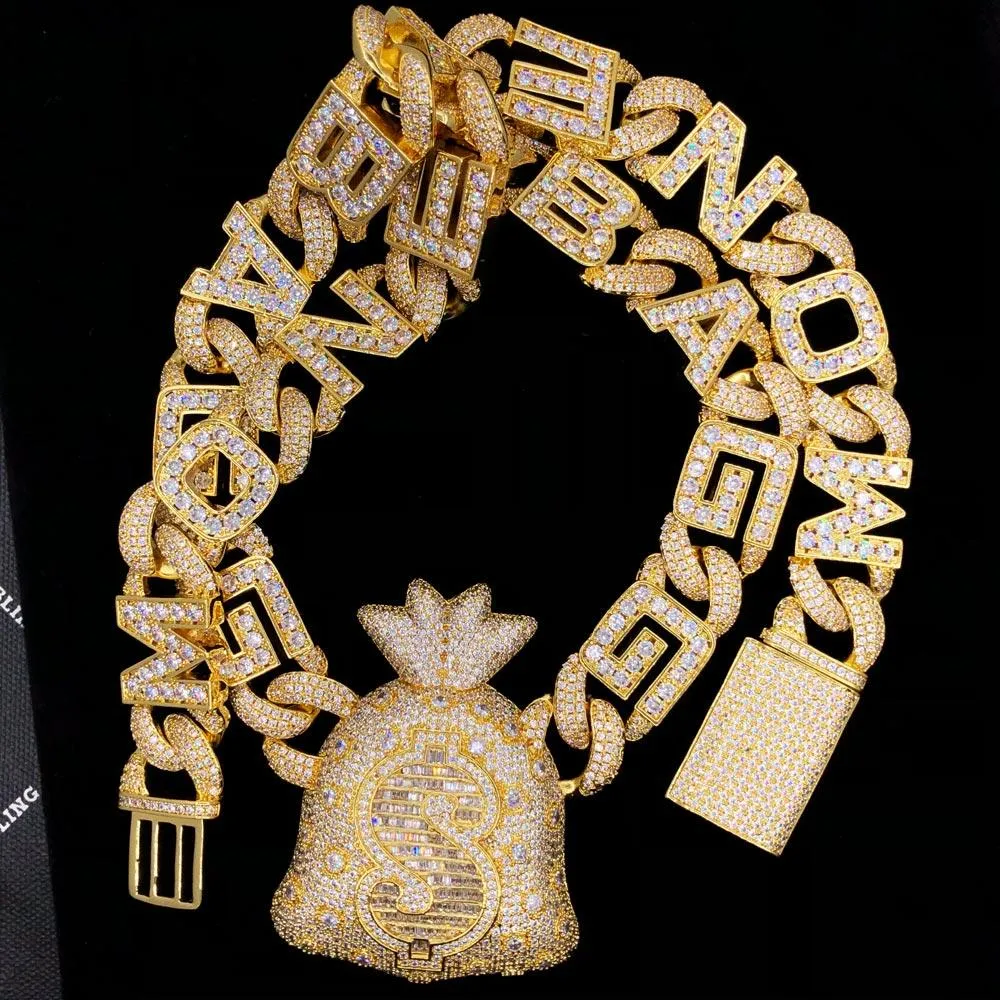 Moneybagg Yo Custom Limited Edition Name Money Bag Chain