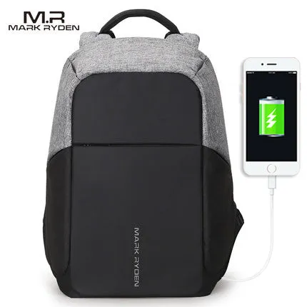 Multifunction USB charging Men 15inch Laptop Backpacks For Teenager Fashion Male Mochila Leisure Travel backpack anti thief