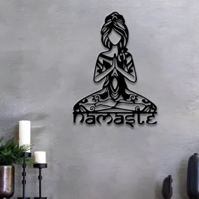 Namaste Metal Wall Art - Yoga Metal Sign - Yoga Metal Wall Art - Gift For Yoga Lovers - Yoga Decor - Yoga Living Room - Ciaocustom