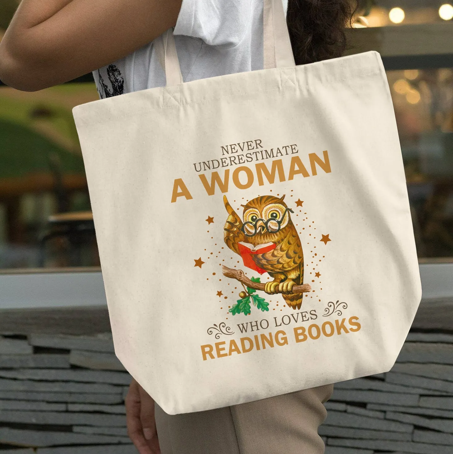 Never Underestimate A Woman Who Loves Reading Books Book Lovers Gift TBW89