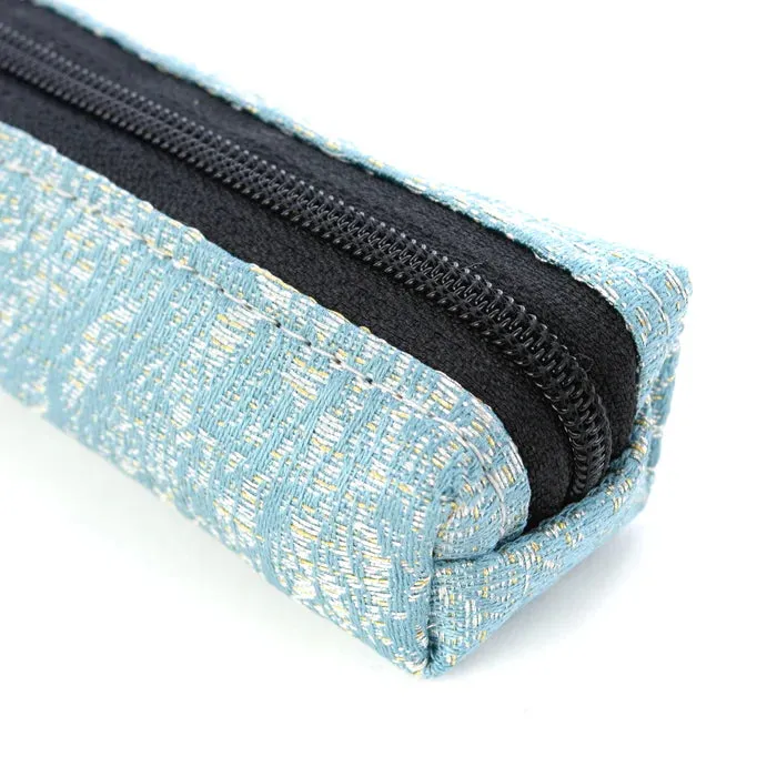 Nishijin-ori Pencil Case - Crumple in Chrysanthemum Shape - ,  Made in Kyoto, Japan,  Japanese traditional craft pen case