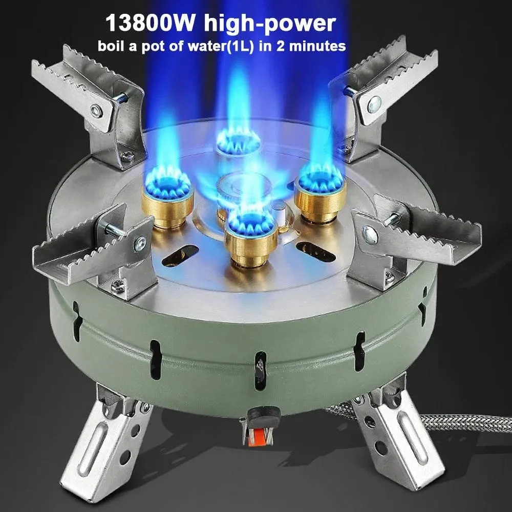 Outdoor Electronic Ignition Stoves High-Power Portable Foldable Adjustable Firepower Furnace Gasstove Camping Hiking