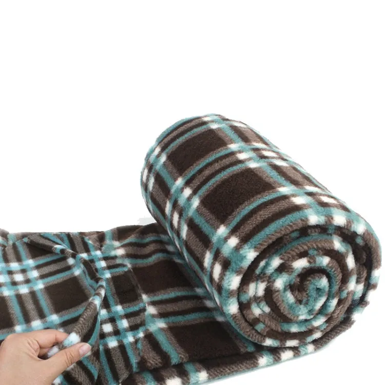 Outdoor Fleece Sleeping Bag Camping Trip Air Conditioner Dirty Sleeping Bag Separated By Knee Blanket During Lunch Break Extra Thick Section (Plaid Cloth)