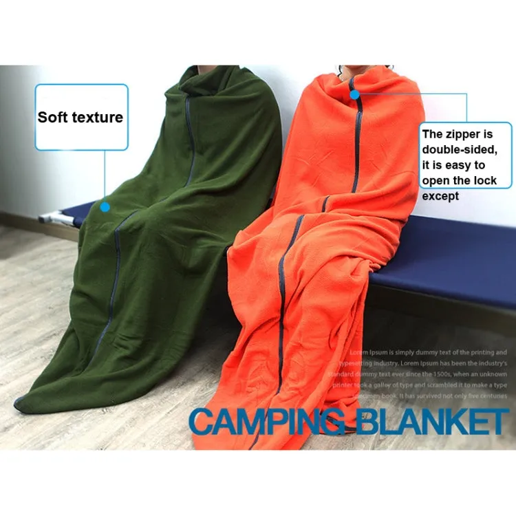 Outdoor Fleece Sleeping Bag Camping Trip Air Conditioner Dirty Sleeping Bag Separated By Knee Blanket During Lunch Break Extra Thick Section (Plaid Cloth)