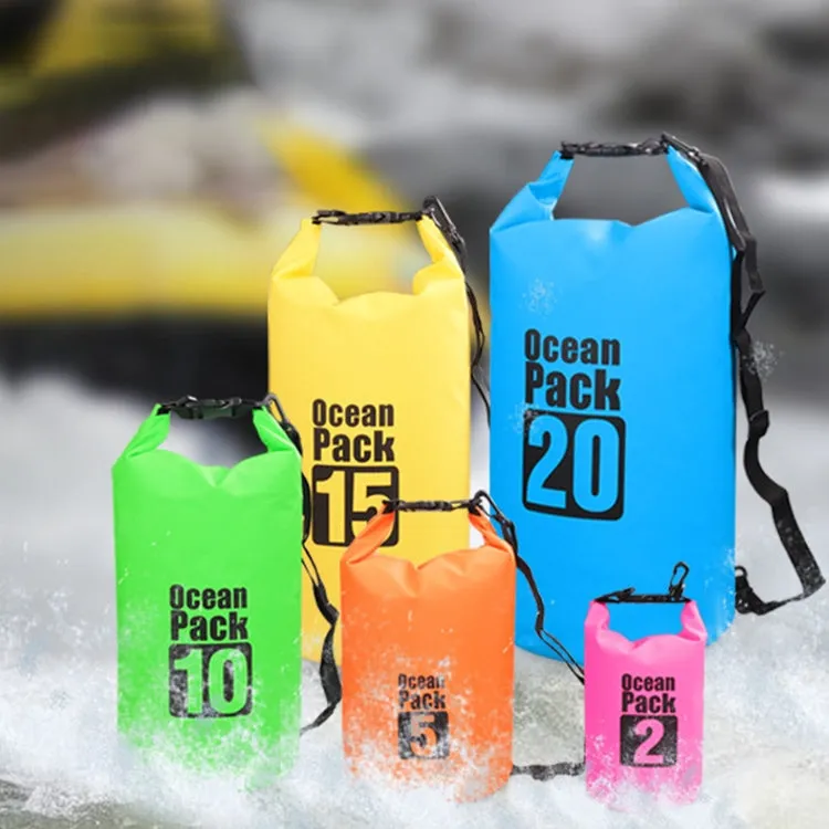 Outdoor Waterproof Bag Dry Sack PVC Barrel Bag, Capacity: 2L (Black)