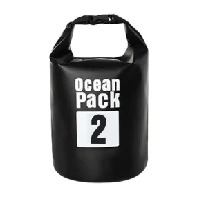 Outdoor Waterproof Bag Dry Sack PVC Barrel Bag, Capacity: 2L (Black)