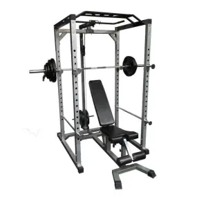 Package Deal 1 - MMPR Power Rack with High Low Pulley, ASFID Bench, Olympic Bar & 145kg Olympic Weights (Package Price)