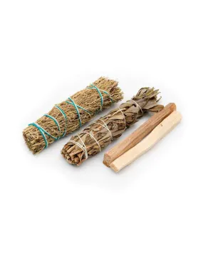 Palo Santo, White Sage & Cedar Smudge Set