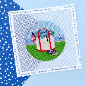 Patriotic Tote Bag Needlepoint Canvas