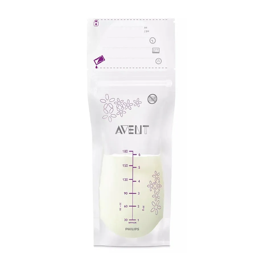 Philips Avent Breast Milk Storage Bags 180ml 25pcs - SCF603/25