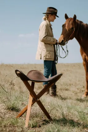 POLO LEATHER FOLDABLE CAMP STOOL