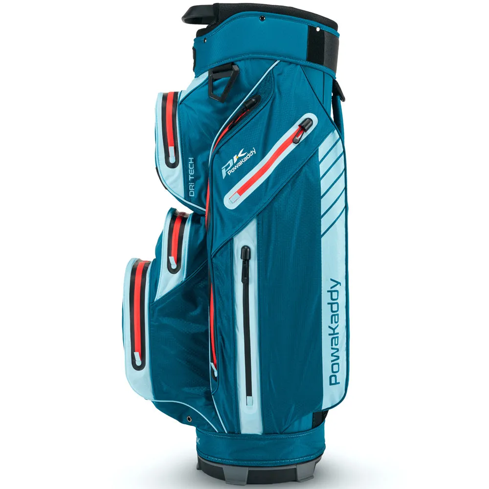 PowaKaddy Dri Tech Waterproof Cart Bag - Blue/Baby Blue/Red Trim