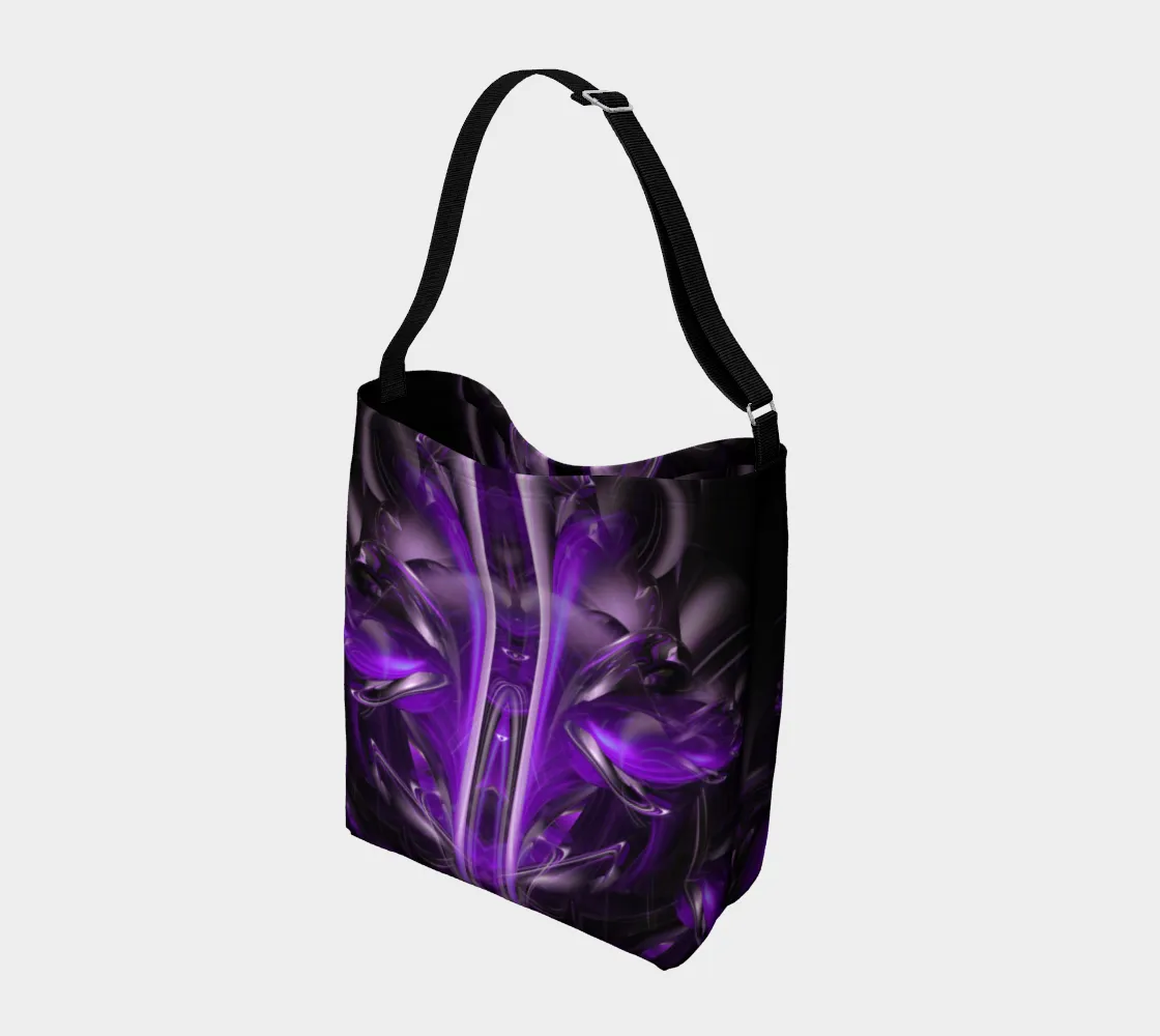 PURPLE ALIEN TOTE BAG