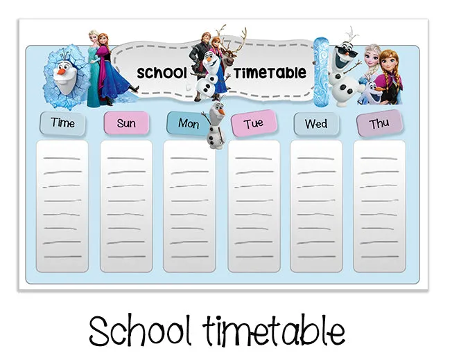 ""Frozen" school labels packs