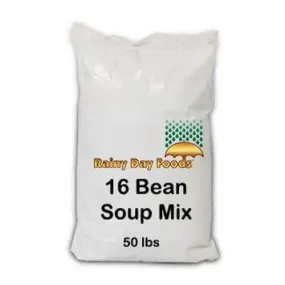 Rainy Day Foods 16 Bean Mix 50 lbs Bag - 246 Servings