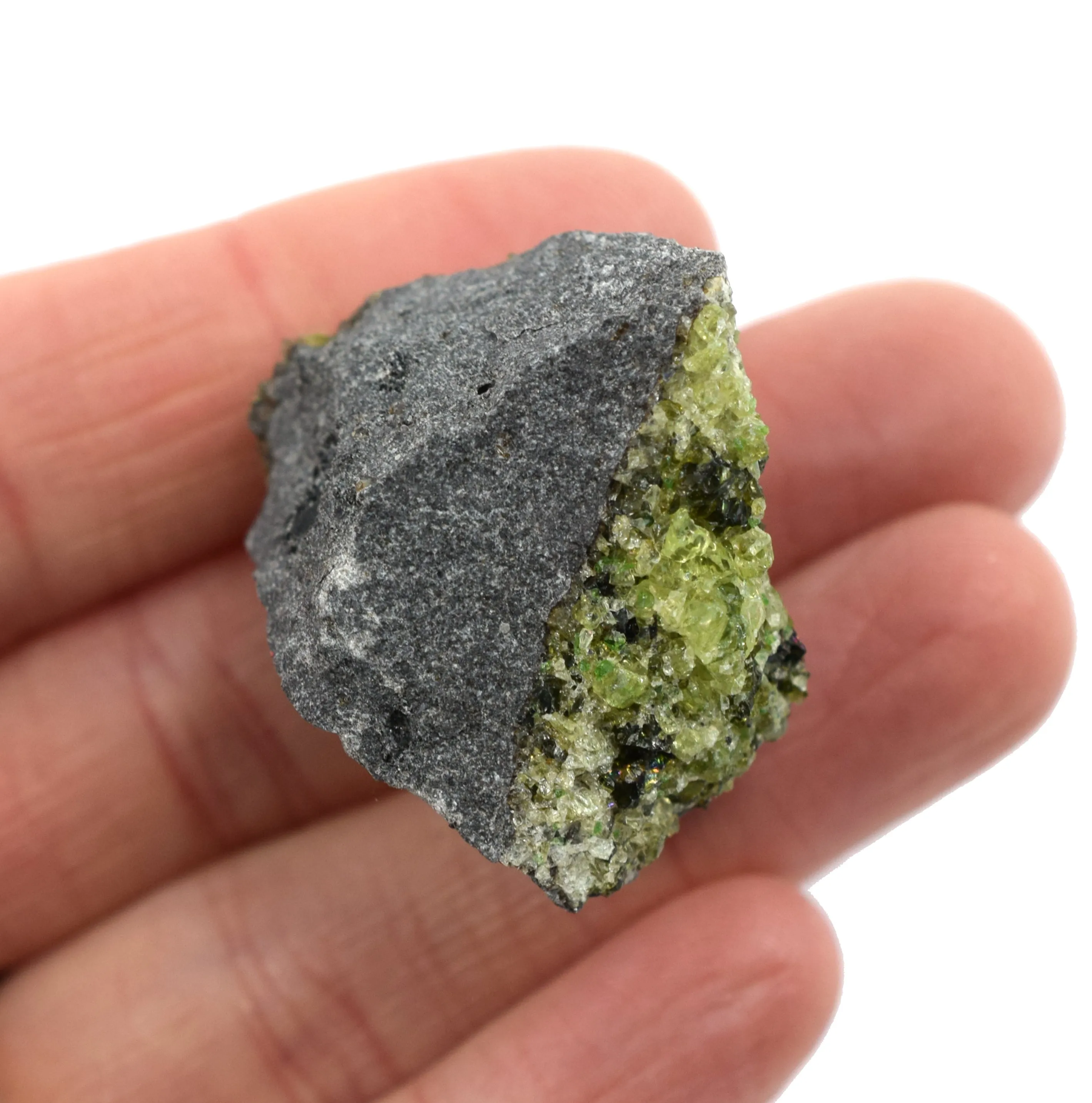 Raw Olivine, Mineral Specimen - Approx. 1" - Geologist Selected & Hand Processed - Great for Science Classrooms - Eisco Labs