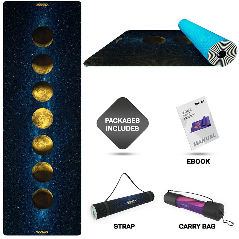 RDX D8 Iris 6mm PVC Yoga Mat Universe Blue