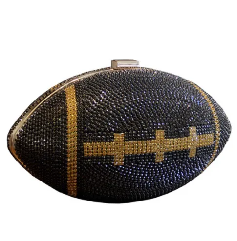 Rhinestone Football Bag by Laurine Lorraine