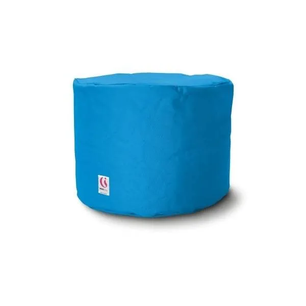 Round Ottoman Outdoor Bean Bag - Blue