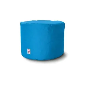 Round Ottoman Outdoor Bean Bag - Blue