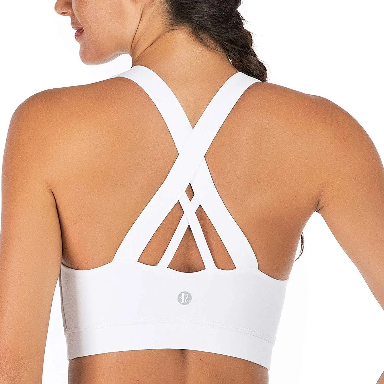 RUNNING GIRL Criss-Cross Back Padded Strappy Sports Bra