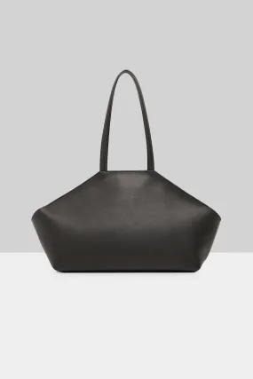 Sagomina Leather Shoulder Bag in Black