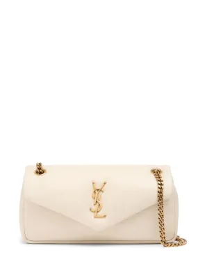 Saint Laurent   Calypso plunged leather shoulder bag 