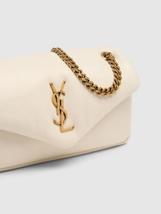 Saint Laurent   Calypso plunged leather shoulder bag 