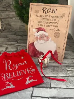 Santa Believe Bell 3 colours - Christmas