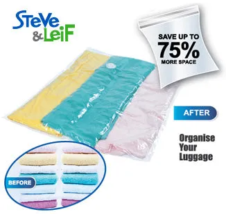 Seal & Lock Flat Vacuum Storage Bags (Extra Large) - 2 Pcs