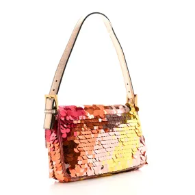 Sequin Paillettes Vitello Laminato Striped Baguette 1997 Multicolor