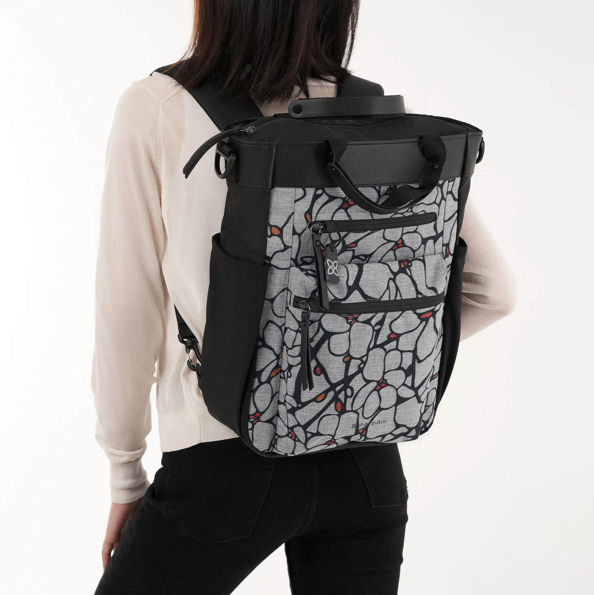 Sherpani Soleil AT Travel Backpack/ Crossbody/ Tote Bag sakura