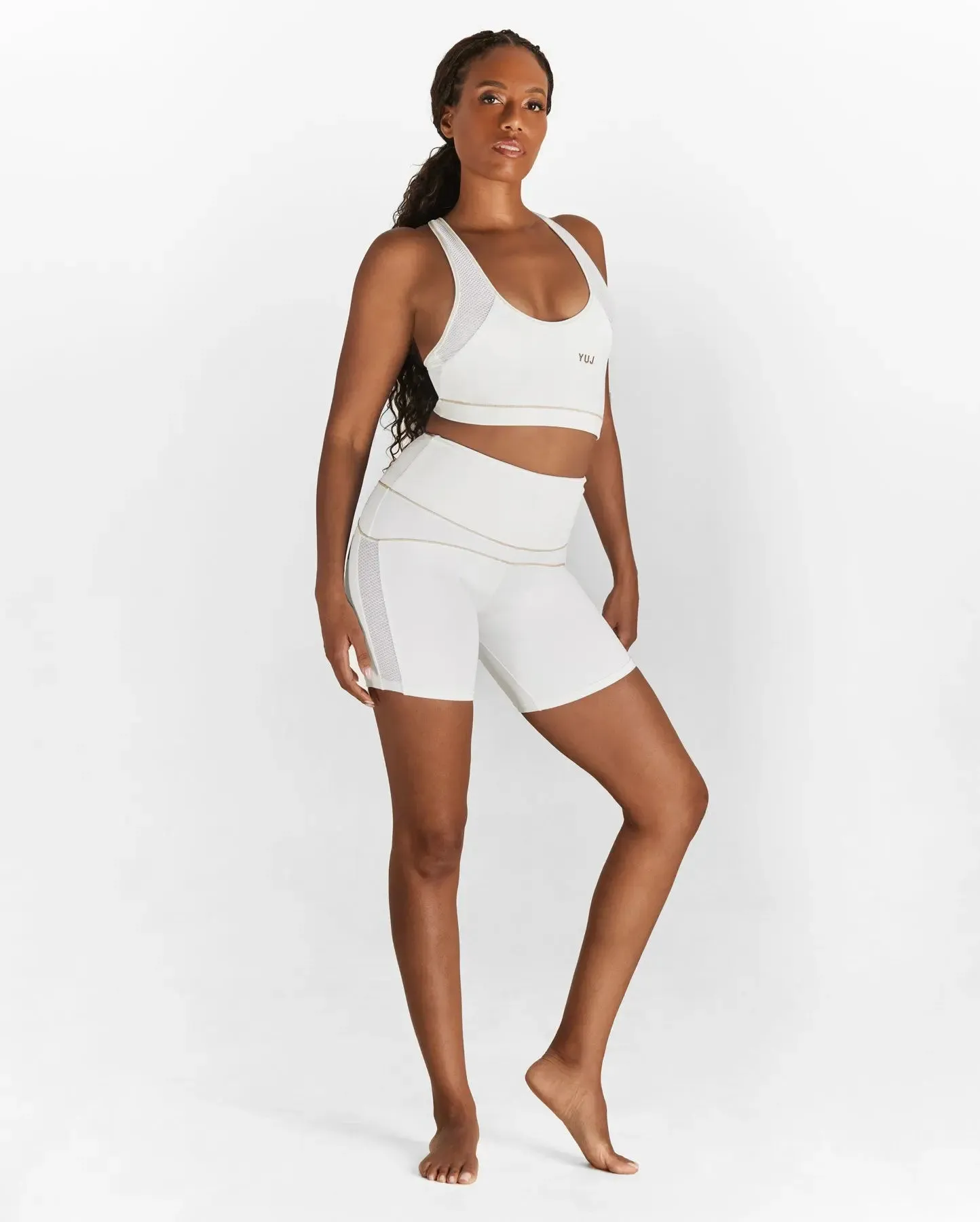 Short de yoga blanc LIGHT