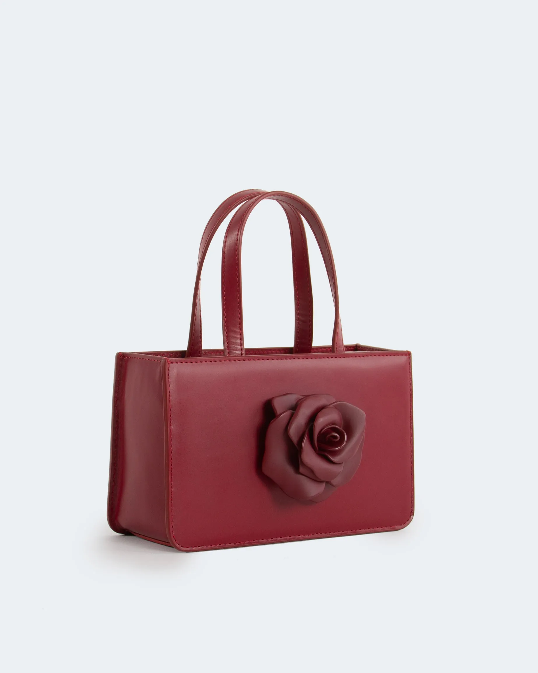 SMALL ROSE BAG IN OXBLOOD