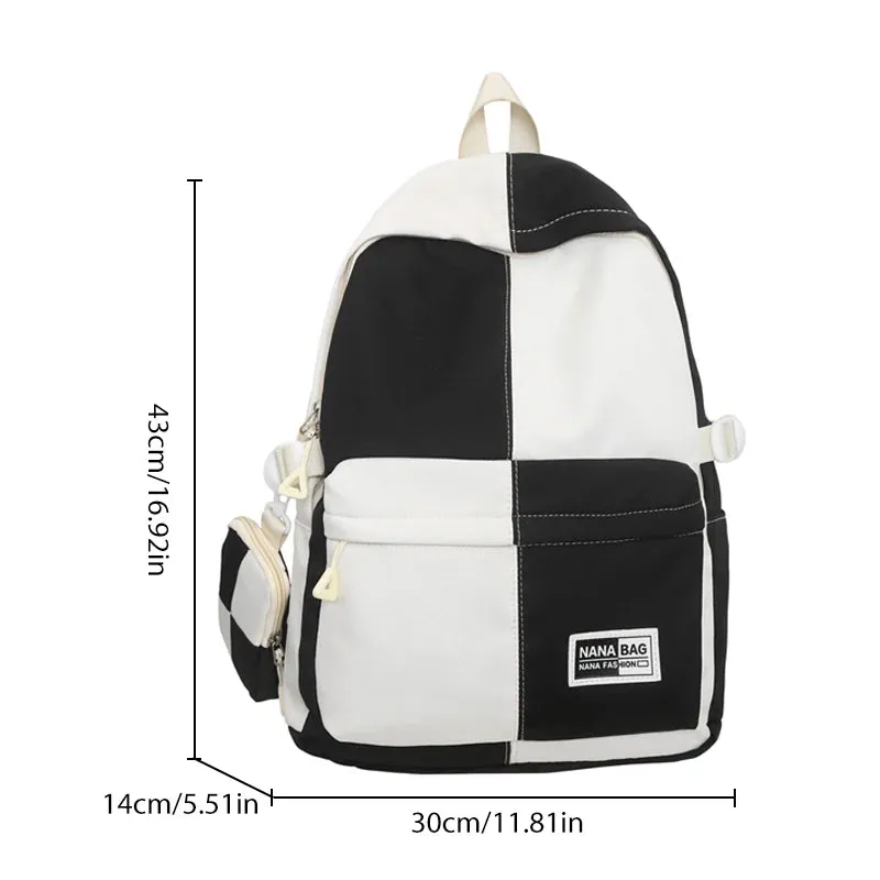 Sohiwoo Women Backpack Casual Nylon Bagpack Male Female Anti Theft Rucksack Student Schoolbags for Teenage Girls Knapsack Korean Bookbag