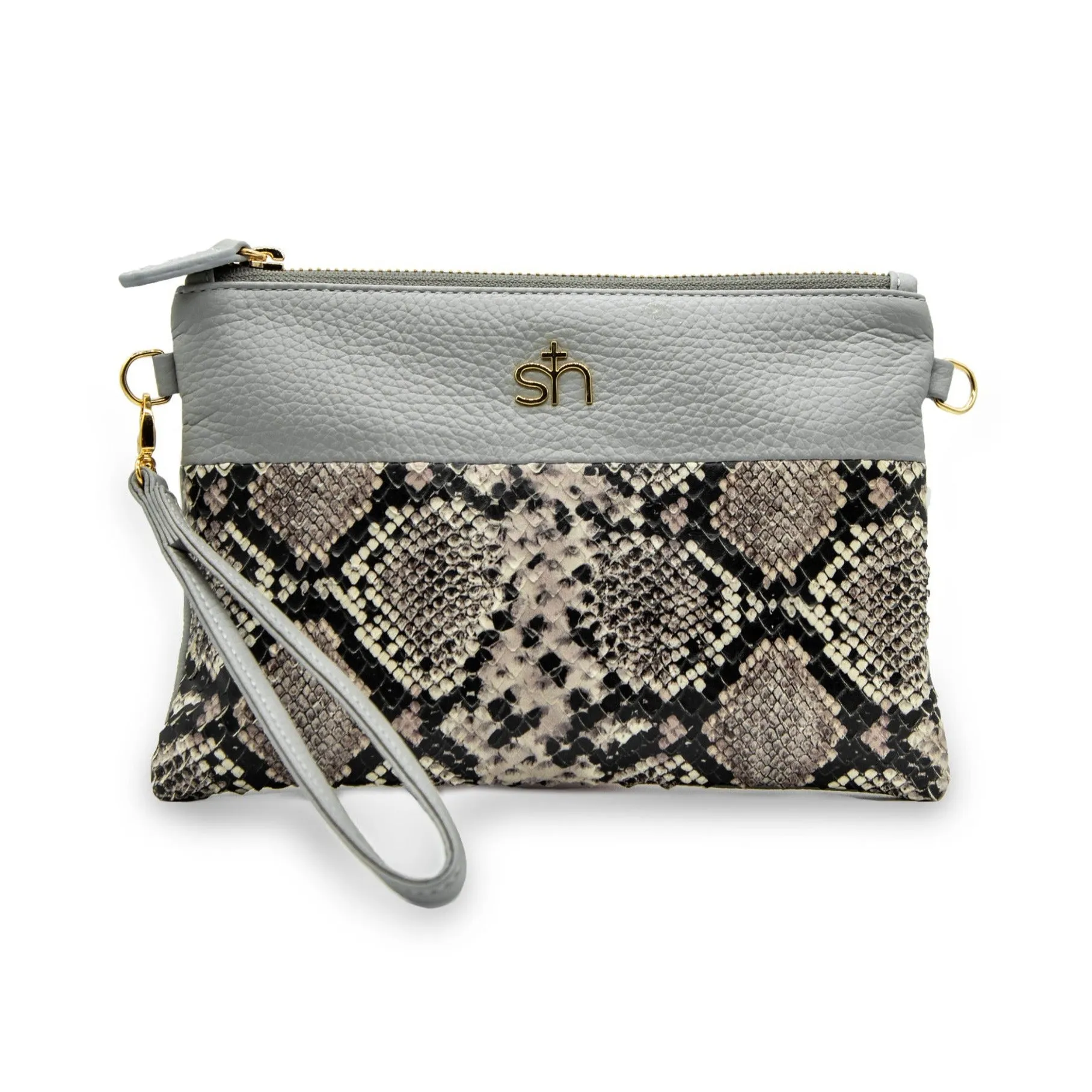 Soho Wristlet Clutch- Snakeskin