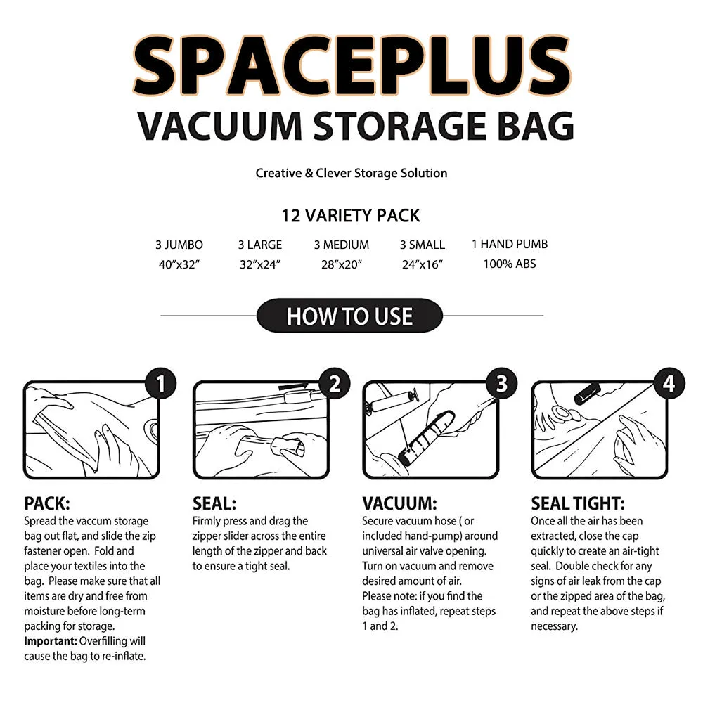 Spaceplus Vacuum Storage Bags