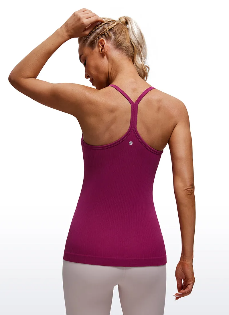 Speedy Seamless Built-in Bra Tank Y-back - Pure Color