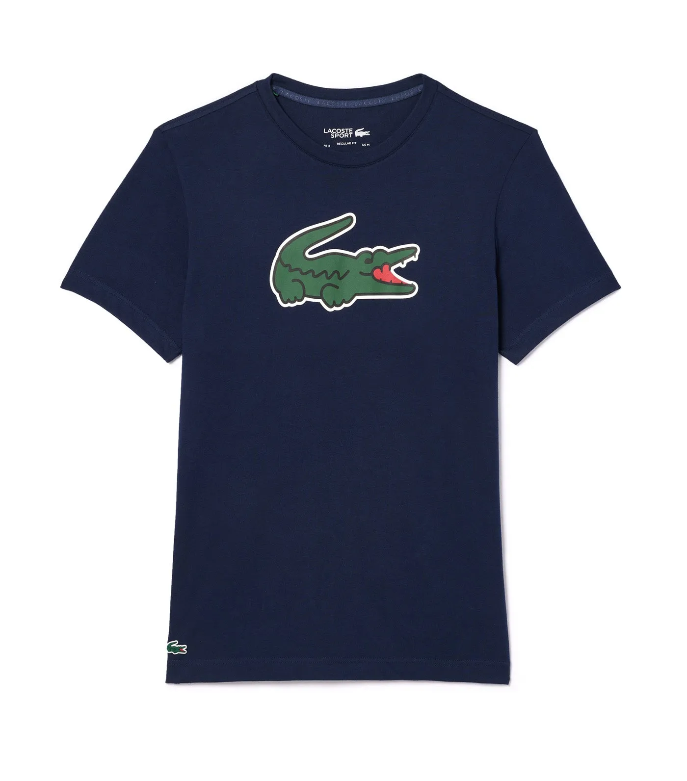 Sport Ultra-Dry Croc Print T-Shirt Navy Blue/Green-White