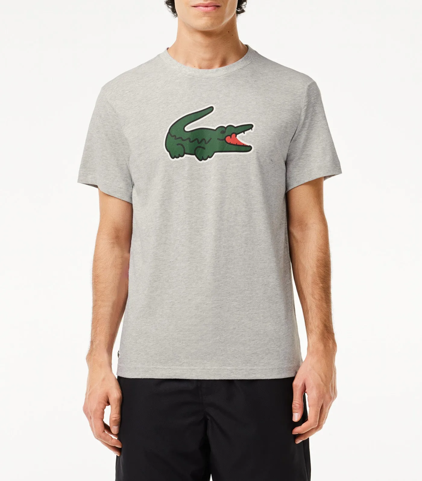 Sport Ultra-Dry Croc Print T-Shirt Silver Chine/Green-White