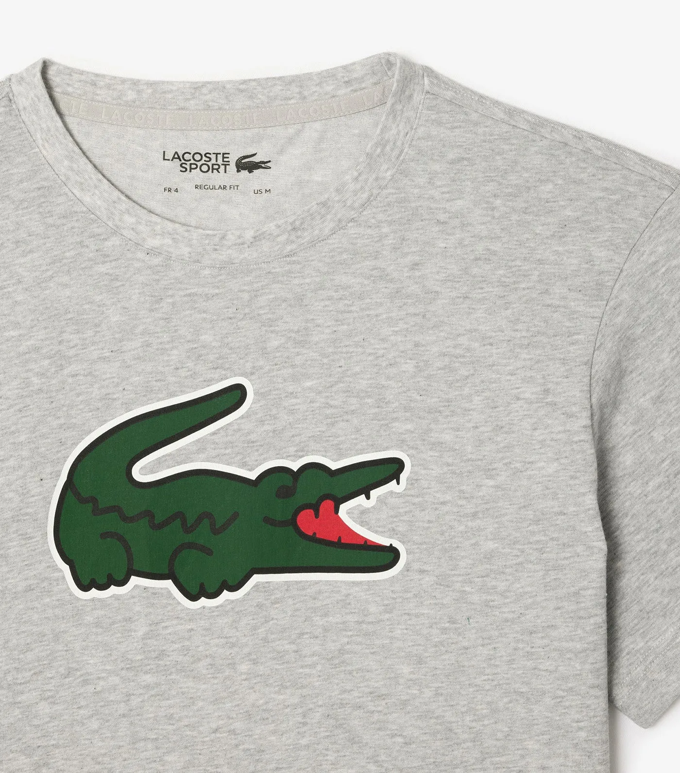 Sport Ultra-Dry Croc Print T-Shirt Silver Chine/Green-White