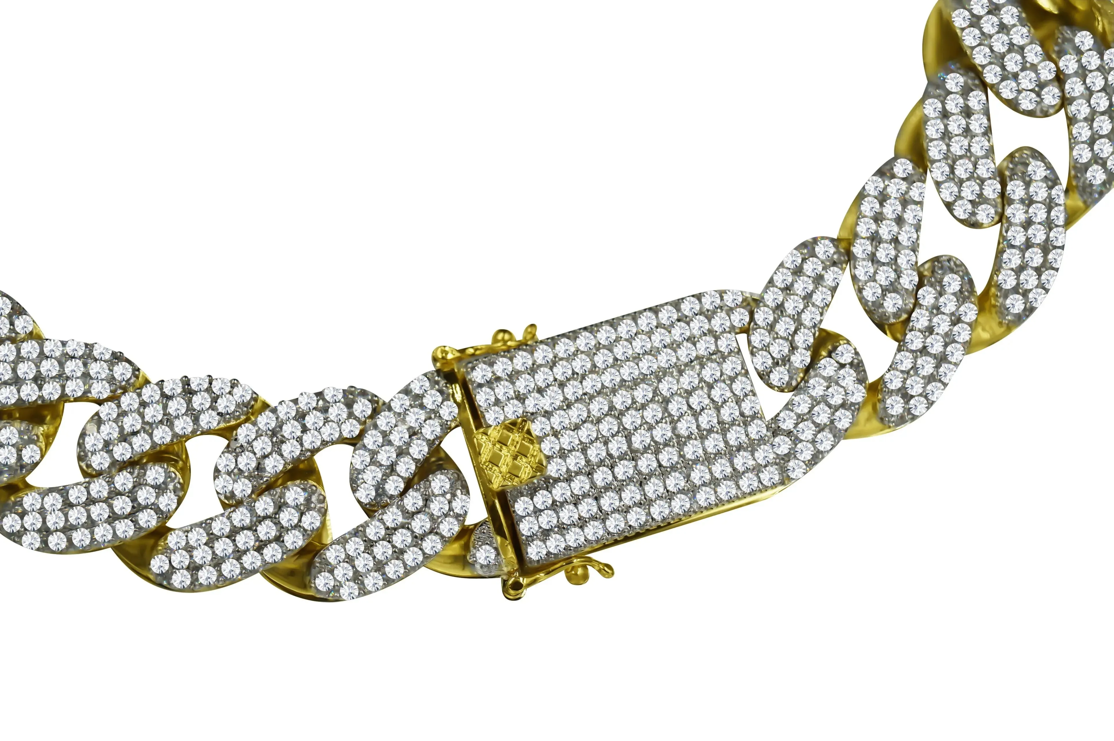 STALLION Luxe 18MM CZ Cuban Link Chain - Handcrafted Elegance