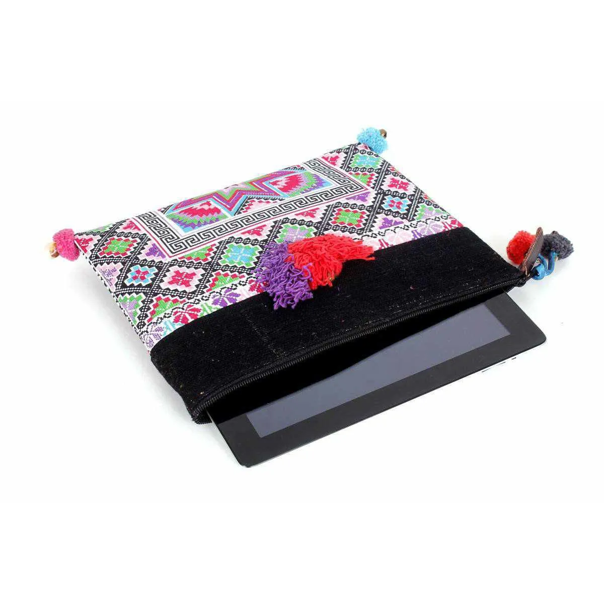 Star Cross Stitch Clutch | Tablet iPad Bag - Thailand