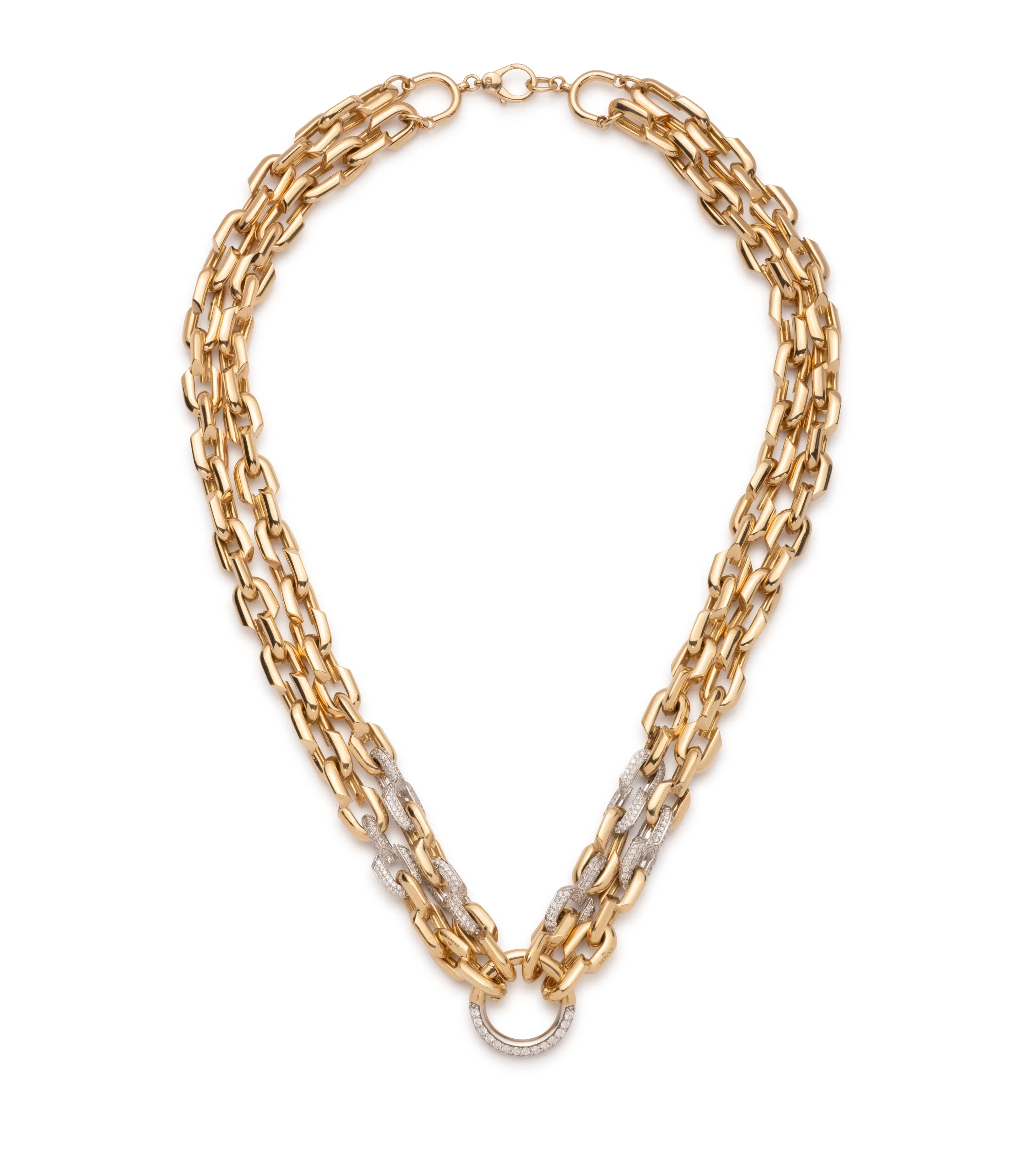 Strong Hearts Double Strand Open Chain Necklace