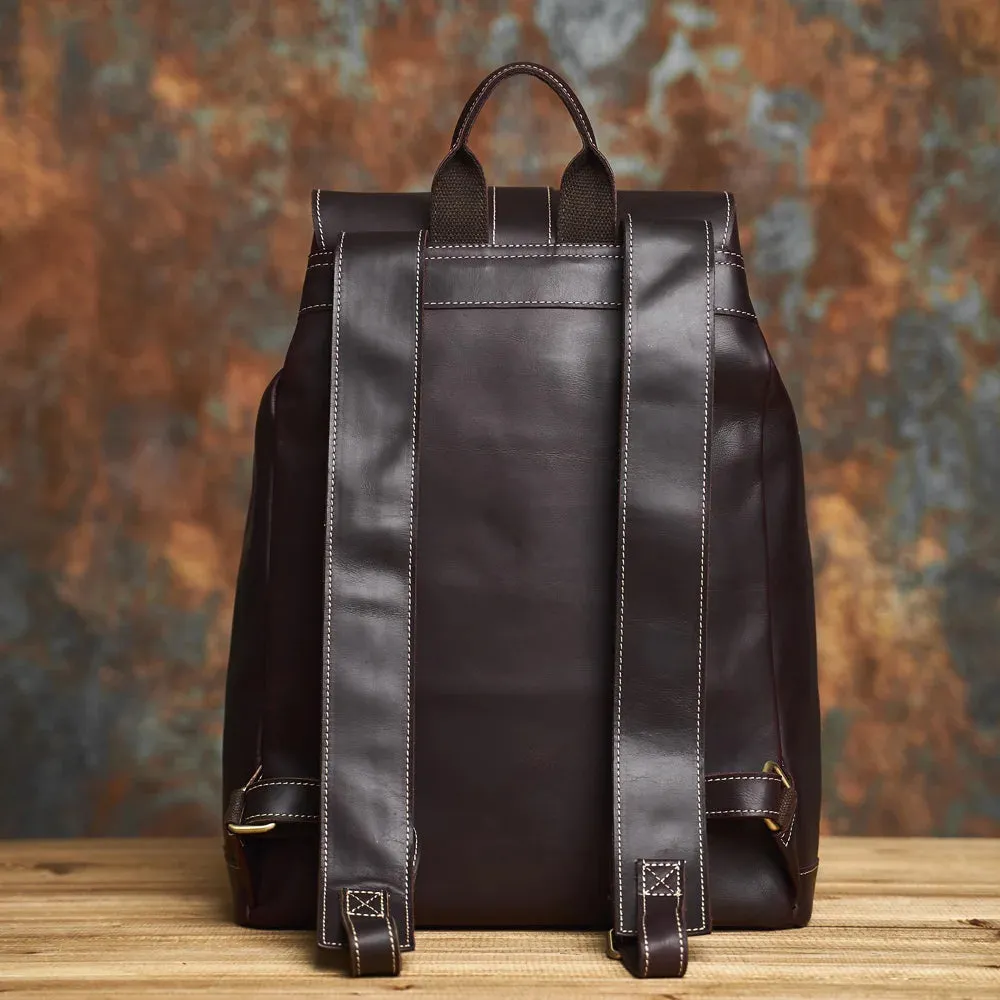 Stylish & Durable Premium Men's Genuine Leather Backpack