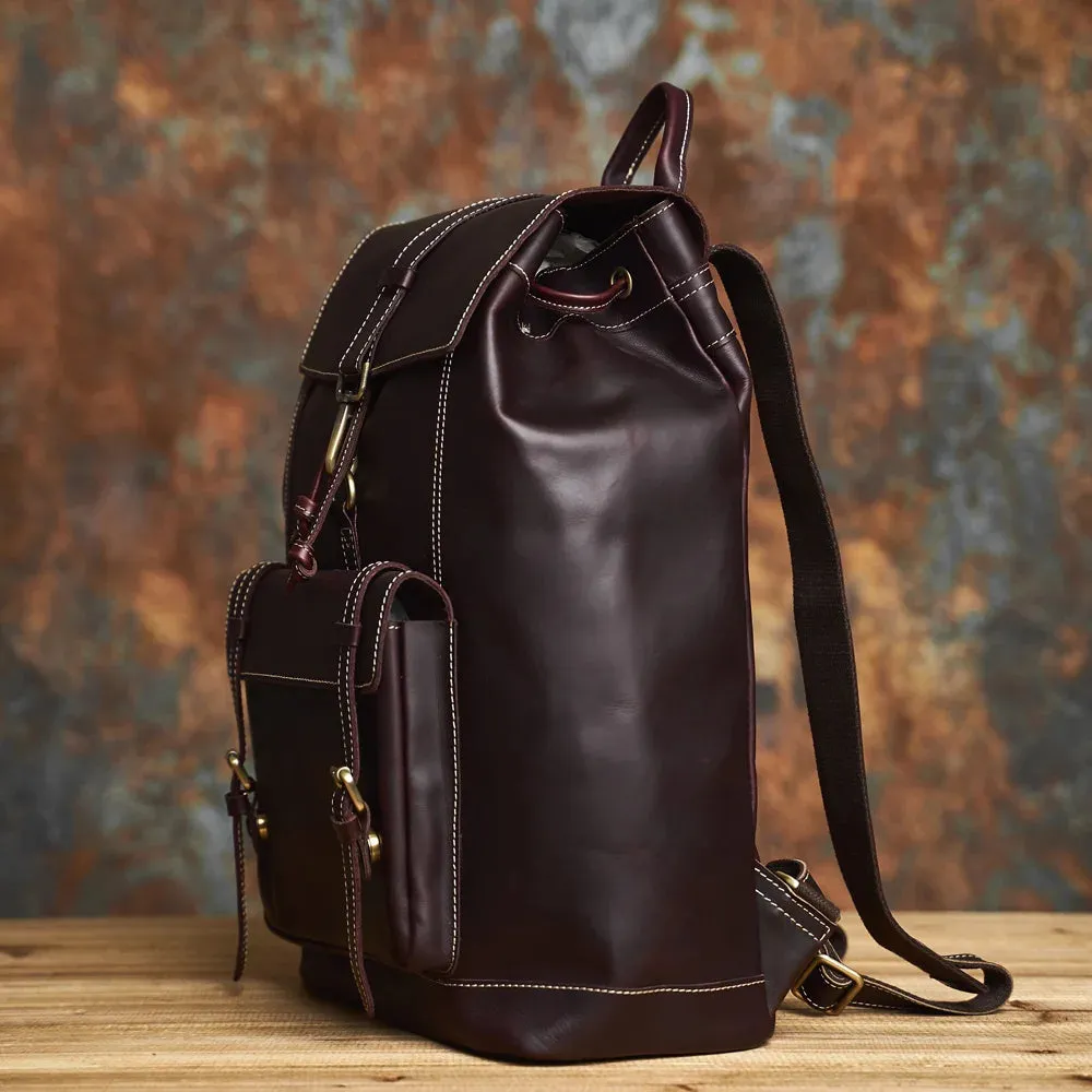 Stylish & Durable Premium Men's Genuine Leather Backpack