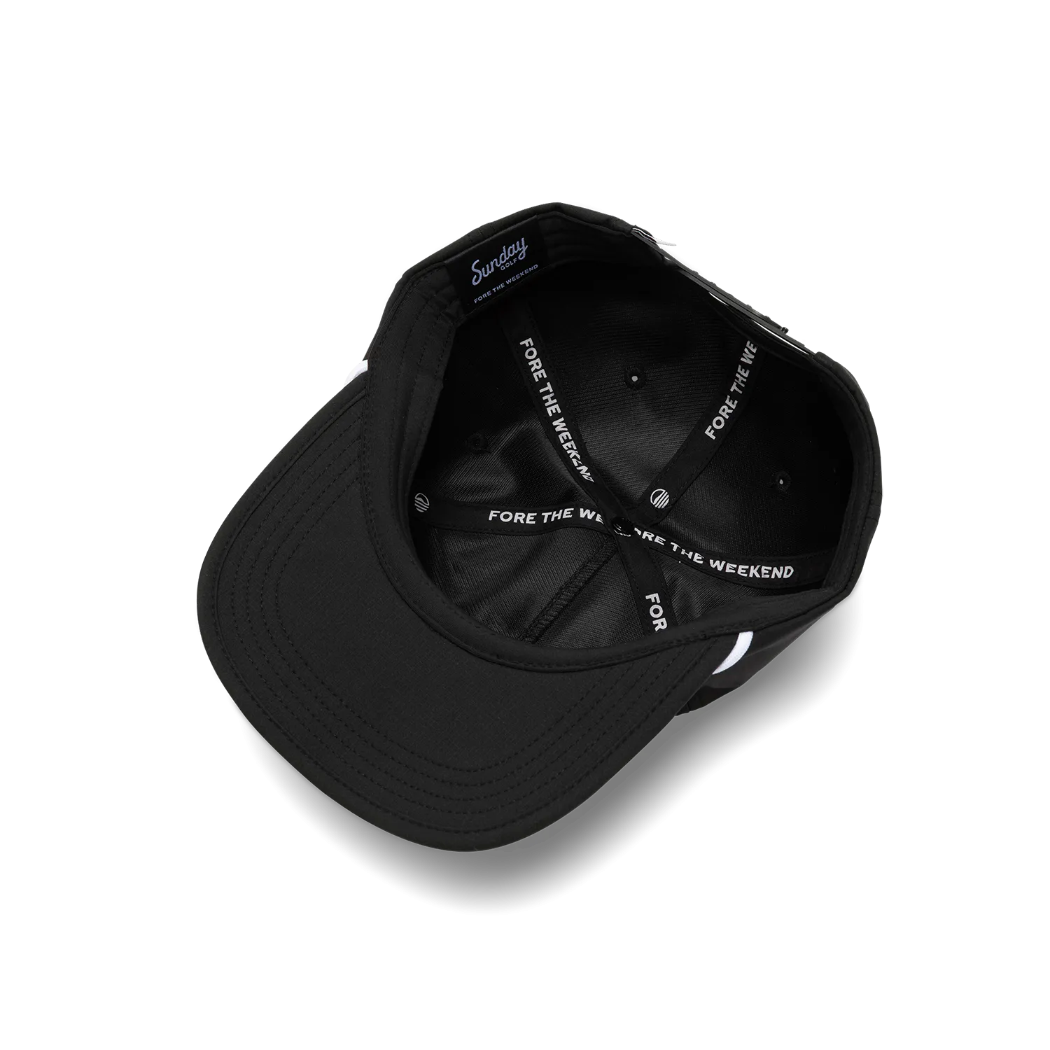 Sunday Golf Sundaze Crushable Rope Hat | Black - White