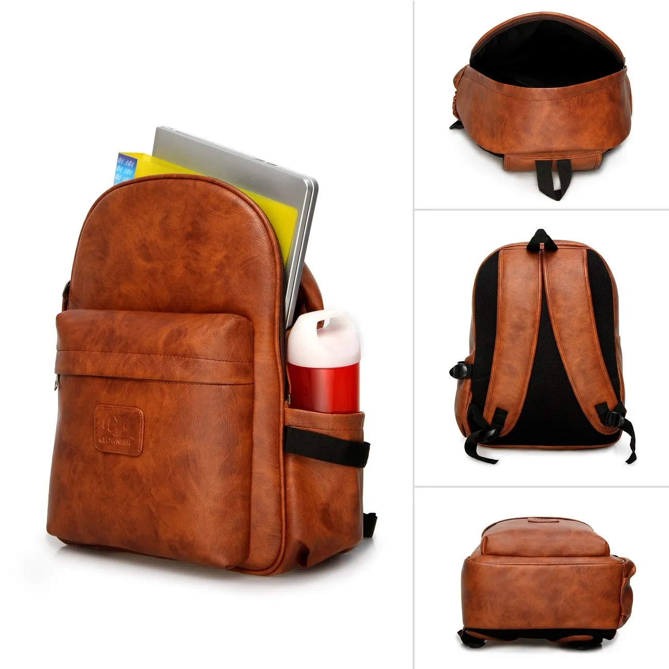 THE CLOWNFISH 21 Ltrs Brown Laptop Backpack (TCFLBP15.6LBBR)