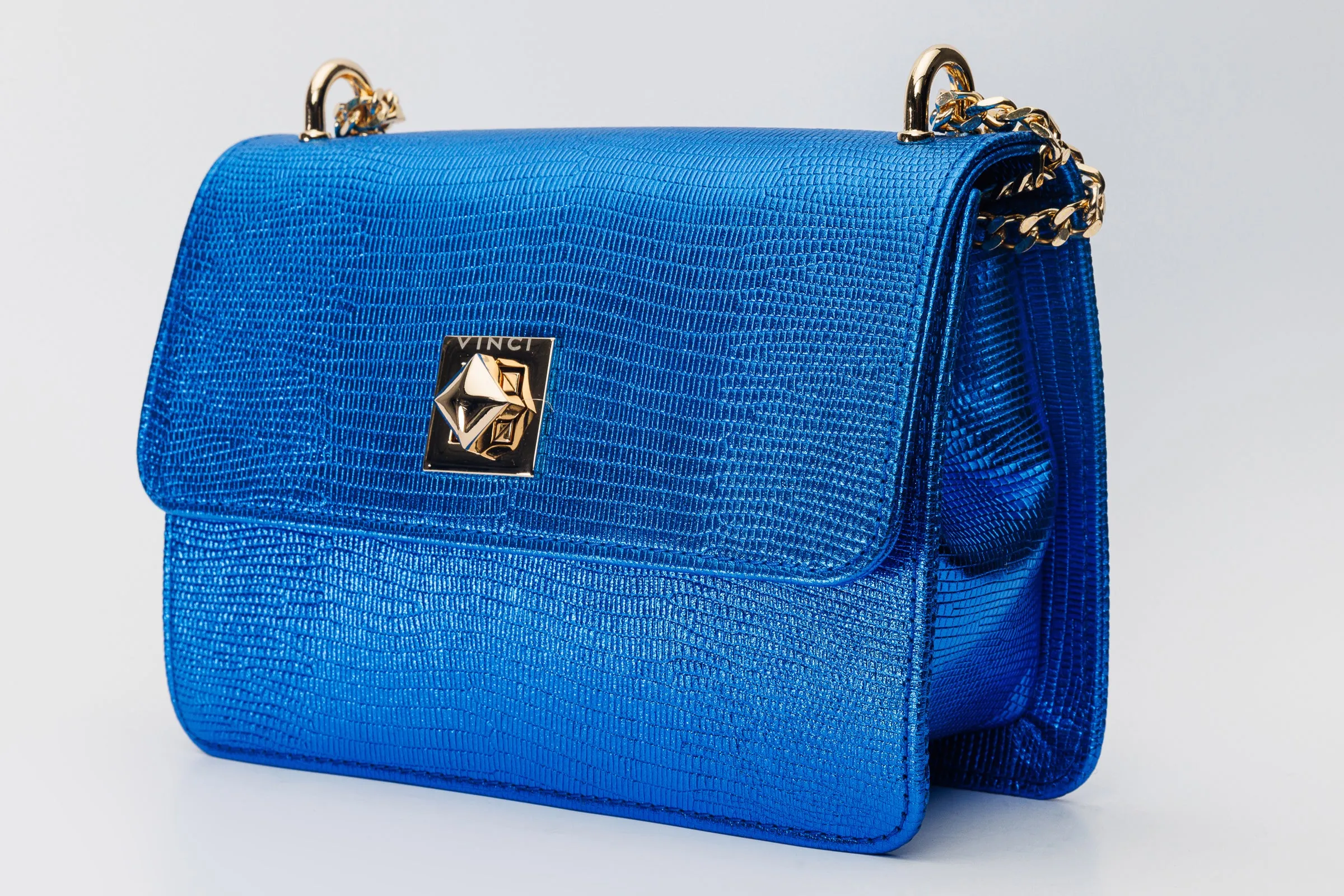 The Maple Sax Blue Leather Handbag